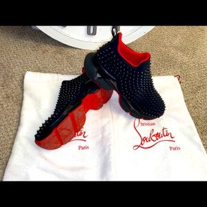Christian Louboutin spike sock runners male size 41